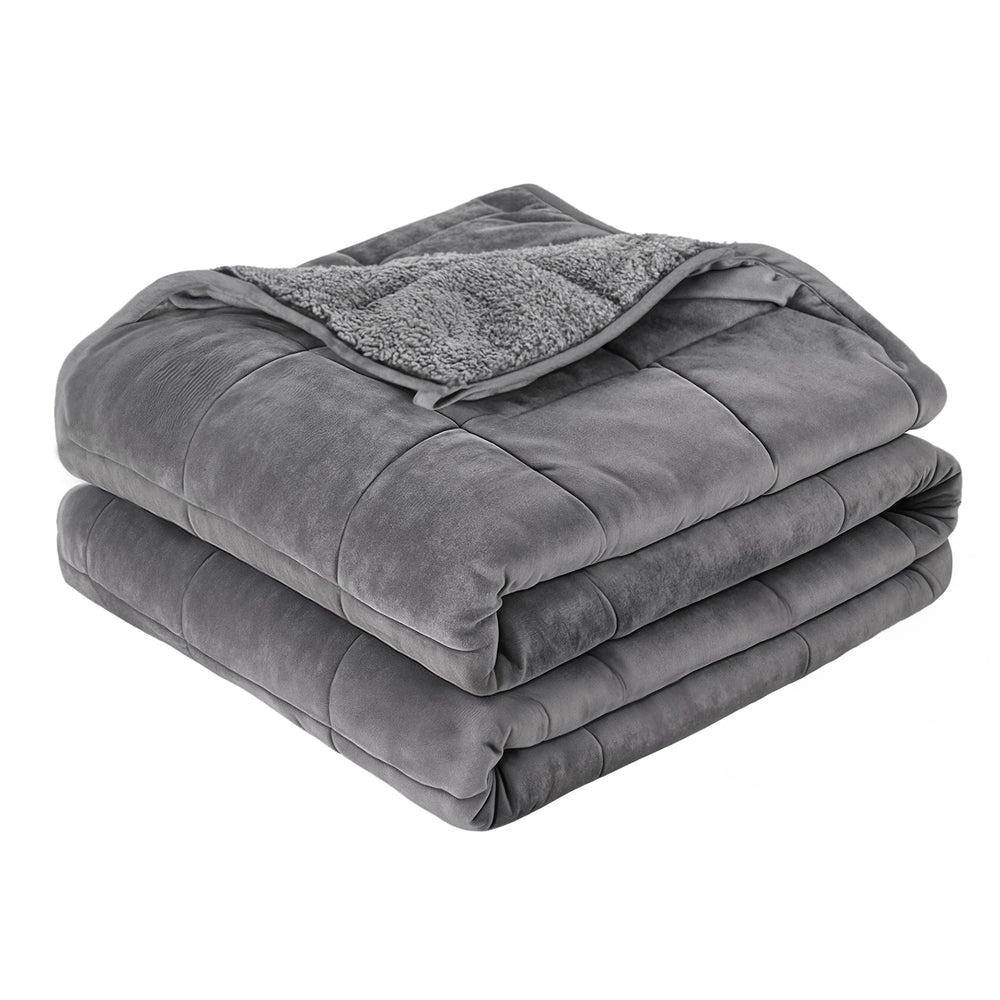 Giselle Bedding Sherpa Weighted Blanket – Grey, 9 kg