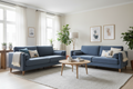 York 3+2-Seater Fabric Sofa Set – Blue