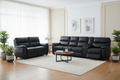 Fantasy 3+2+1-Seater Faux Leather Recliner Suite – Black