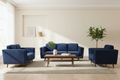 York 3+2+1-Seater Fabric Sofa Set – Blue